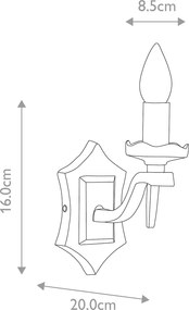 Elstead klasszikus fali lámpa rectory fehér fekete elsry1b-black