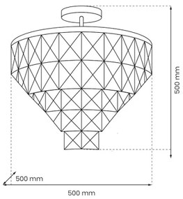 Csillár CHELSEA 6xE14/40W/230V átm. 50 cm fényezett króm
