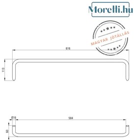 DEANTE-ADI-N621 SILIA Fekete Színű Törölköző akasztó
