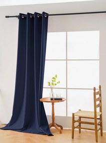 Sötétkék OXFORD függöny 140x250 cm Felfüggesztés: Hullámos sínszalag