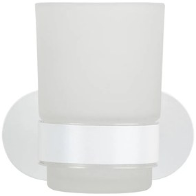 Fehér öntapadós üveg fogkefetartó pohár Orea – Wenko