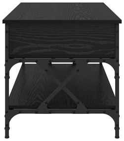 vidaXL Dohányzóasztal Fekete tölgy 100 x 50 x 50 cm Faanyag