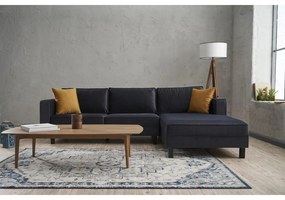 Sarokkanapé Kale Velvet Jobbos - Antracit