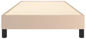 cappuccino színű műbőr rugós ágykeret 90 x 190 cm