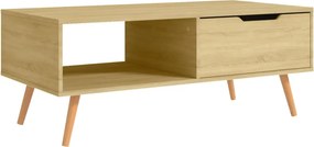 vidaXL sonoma tölgy színű szerelt fa dohányzóasztal 100 x 49,5 x 43 cm