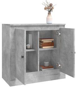 betonszürke szerelt fa tálalószekrény 70x35,5x67,5 cm
