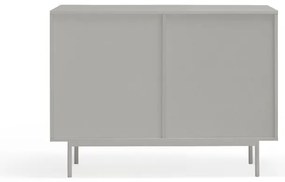 Szürke-natúr színű alacsony komód tölgyfa dekorral 108x80 cm Sierra – Teulat