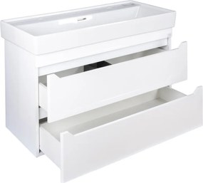 TMP SHARP 100 fali fürdőszobabútor - CeraStyle SHARP - 37600 DUPLA csaplyukas mosdóval - 100 x 48 cm
