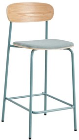 Kék-natúr színű bárszék szett 2 db-os (ülésmagasság 66 cm) Adriana – Marckeric