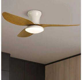 Brilagi Brilagi-LED Dimmelhető mennyezeti ventilátor LED/30W/230V 3000-6500K fehér/barna + távirányító BG1609