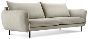 Vienna bézs bársony kanapé, 230 cm - Cosmopolitan Design