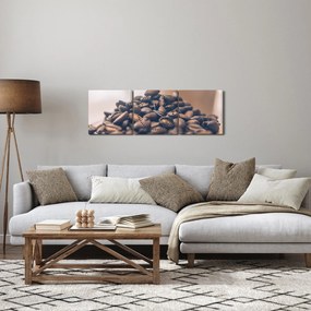 Kávé képe (órával) (90x30 cm)