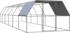 vidaXL kültéri horganyzott acél tyúkól 3 x 12 x 2 m