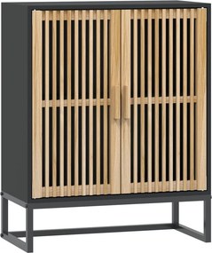 vidaXL fekete szerelt fa tálalószekrény 60 x 30 x 75 cm