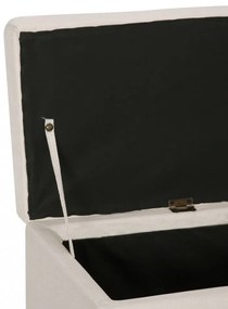 krémszínű poliészter pad tárolórekesszel 116 cm