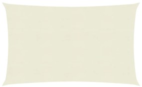 krémszínű HDPE napvitorla 160 g/m² 2,5 x 4 m