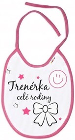 baby nellys vízálló előke edző egész családok, 24 x 27 cm - rózsaszín
