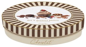 Porcelán desszertes tányérszett 4 db-os 19 cm dobozban Sweet Moments