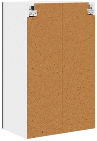 Fali konyhaszekrény polcokkal Fekete 50 x 31 x 80 cm Faanyag