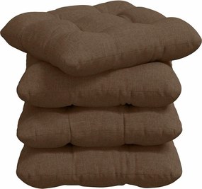 vidaXL Ülőpárnák 4 pcs Barna 40 x 40 x 12 cm szövet