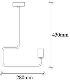 Penelope fekete fém függőlámpa - Opviq lights