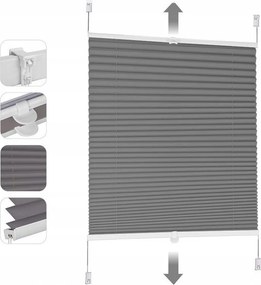 Pliszírozott Roló Antracit Méret 55 X 100 CM