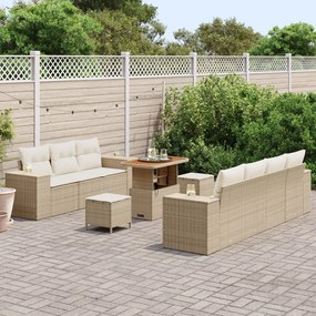 Kerti Kanapé Szett 10 pcs Beige és krém 90 x 55 x 71 cm
