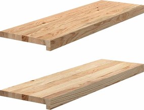 vidaXL 2 db tömör tölgyfa lépcsőfokok kezeletlen 80x25x2 cm