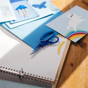 Olló, iskolai, 15 cm, balkezes, FISKARS, ombré kék (IF1067854)