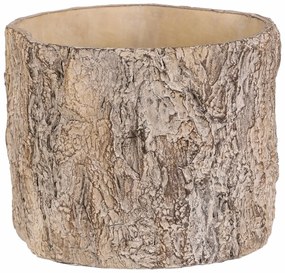 Virágcsomagolás fa kérgét utánzó, 24 x 23 x 18 cm,beton, 24 cm