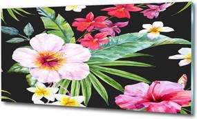 Fotó üvegkép Hawaii virágok 100x70