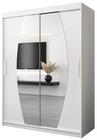 Ruhásszekrény 150 cm Eclipse (matt fehér + matt fehér). 1063399
