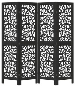 4 paneles fekete tömör császárfa térelválasztó