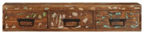 tömör újrahasznosított falra szerelhető TV-szekrény 100x30x19cm