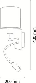 Brilagi - LED flexibilis lámpa BOBO 1xE27/25W/230V + LED/3W matt króm/fehér/rózsaszín/csomag.