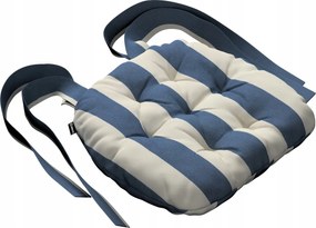 Márton székpárna 37x40 kék-fehér függőleges csíkos (5,5cm)