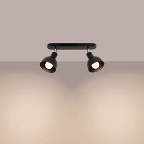 Sollux SL.1317 - Spotlámpa ELBA 2xE27/15W/230V fekete