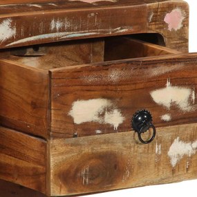 tömör újrahasznosított falra szerelhető TV-szekrény 100x32x25cm