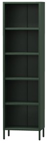 Könyvespolc MARIO, 500 x 1800 x 350 mm, Modern: palack zöld szín