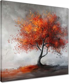 Vászonkép 40x40 Fa tüzes színekben