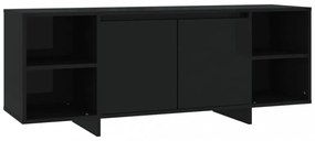 fekete szerelt fa TV-szekrény 130 x 35 x 50 cm
