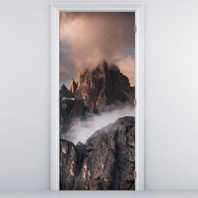 Fotótapéta ajtóra - Olasz Dolomitok a ködben (95x205cm)