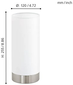 Eglo 95118 - Dimmelhető asztali lámpa PASTERI 1xE27/40W/230V