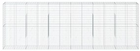 horganyzott vas gabion kosár fedéllel 600 x 50 x 200 cm