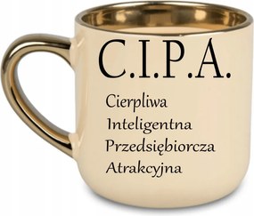 Elegáns bögre "c.i.p.a" Türelmes... Ajándék 400 Krém