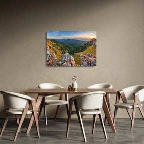 Üveg kép - Hegyi táj (70x50 cm)