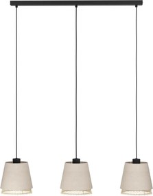 EGLO 43976 TABLEY Modern Led Függesztett Lámpa Bézs, Barna, Fekete E27 IP20