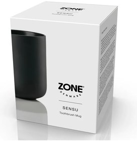 Fekete agyagkerámia fogkefetartó pohár Sensu – Zone