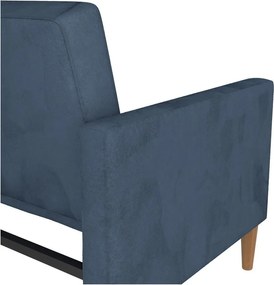 Kék bársony kinyitható kanapé 207 cm Lilly – Støraa