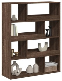 barna tölgy színű szerelt fa könyvszekrény 100 x 33 x 125,5 cm